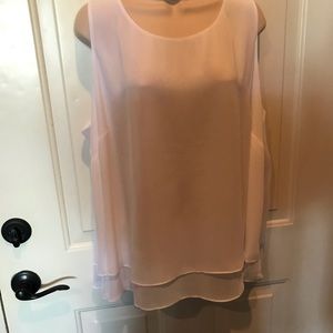 Plus Size 1X White Tiered Shell